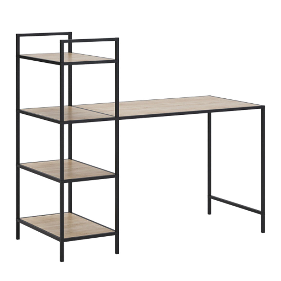 Стол ТАНДЕМ  (Черный муар. ЛДСП (Дуб Сонома))