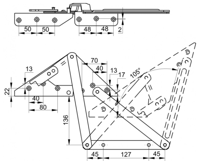 Механизм трансформации С/У угловой (без покр.)