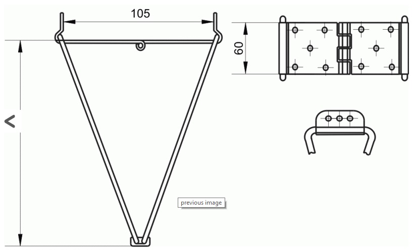 Опора "Вяз" №330.00.000  Н 250 сталь, цинк(Нога мебельная)