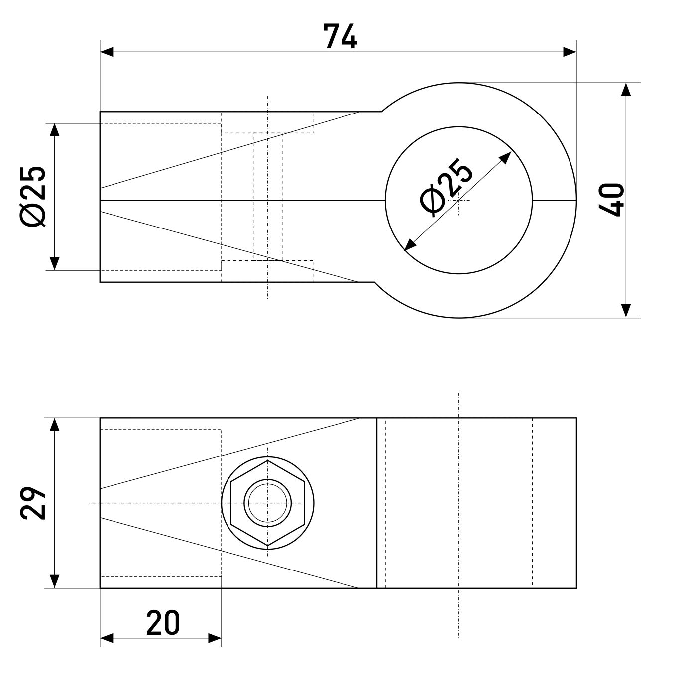 Крепеж усиленный  с 3-мя  направлениями D-25 SOLLER R-42 121-048