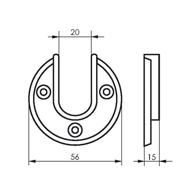 Штангодержатель  пластиковый для дерев. штанги SOLLER