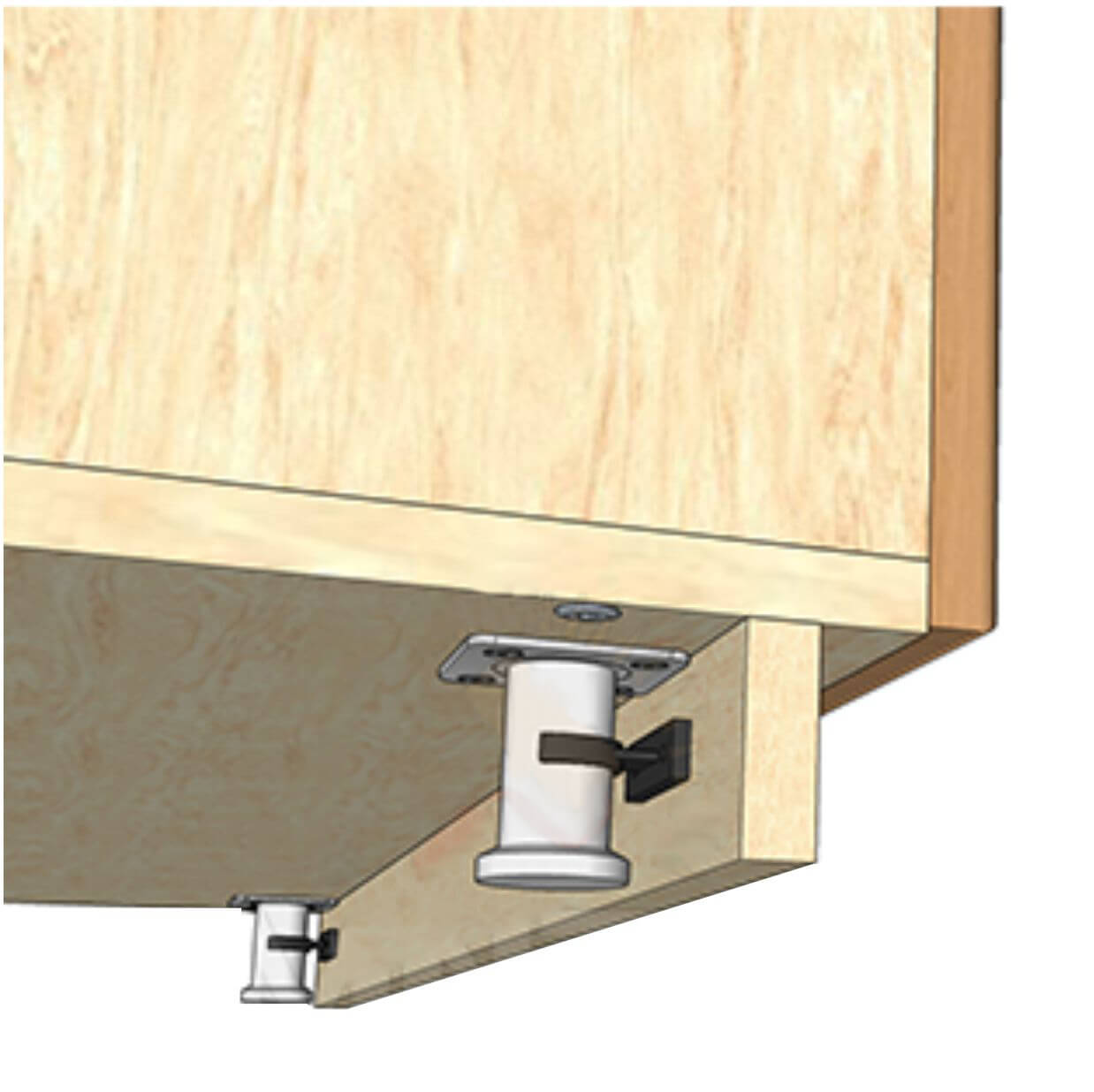 Клипса + подклипсник для опоры 90-120 мм белая для крепления цоколя 125-068