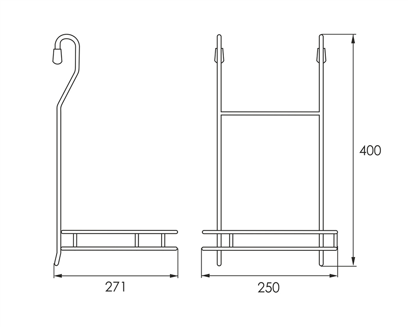 Полка угловая SOLLER KS-2020 271*250*400 мм 183-021