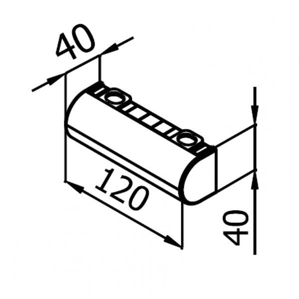 Опора для меб. VA 220-01 хром 12*4  см Т400272