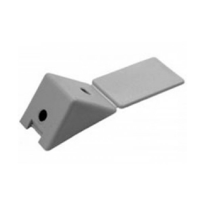 Уголок-стяжка плас. на 2 шурупа Серый