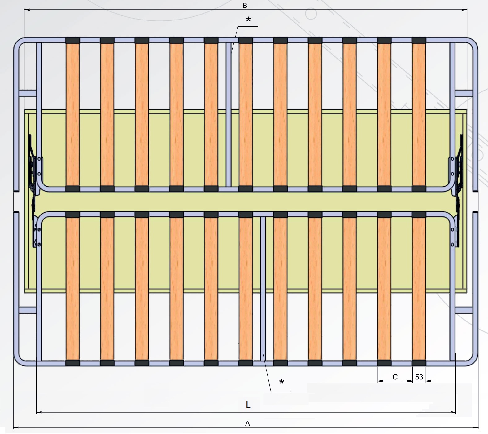 Каркас Банкетка 185 (30*20)