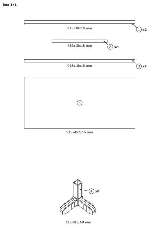Стол журнальный со стеклом 941*488*488 (стекло- бесцветное)