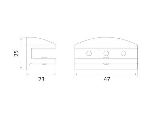 Крепление полки для стекла 8906