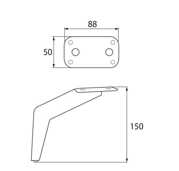 Опора меб.Н -083 (H-150)