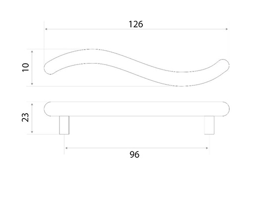 Ручка-скоба, 96 мм., "1053" 96