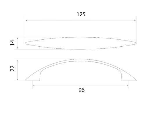 Ручка-скоба, "1062" 96