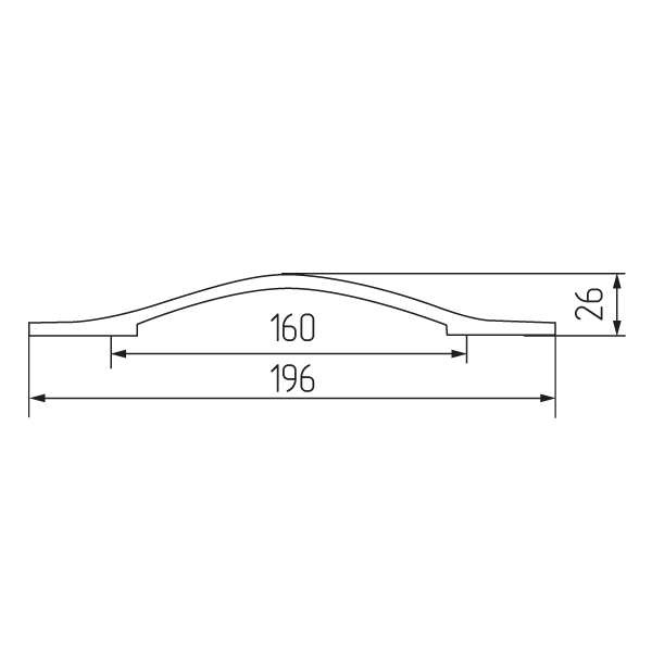 Ручка скоба,H 76 -160