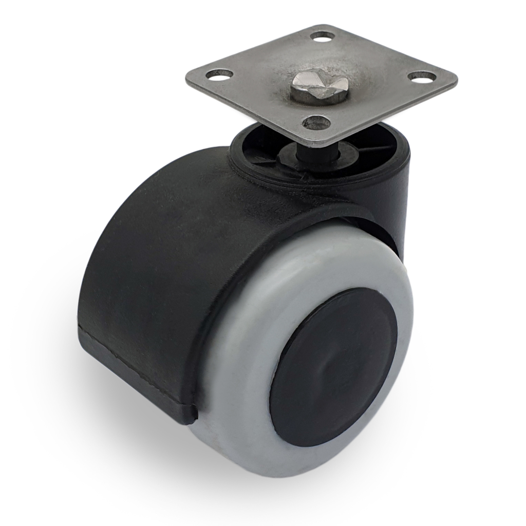 Опора колесная резиновый ход  D50mm 125-058