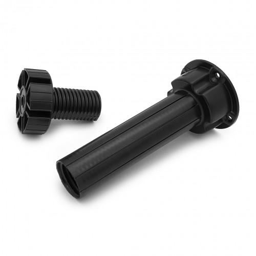 Опора неразборная регулируемая, черная (пласт.) 150мм   125-312