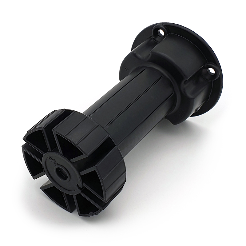 Опора кухонная 100 мм неразборная регулируемая 95-130 мм пластик черная (200) 125-218