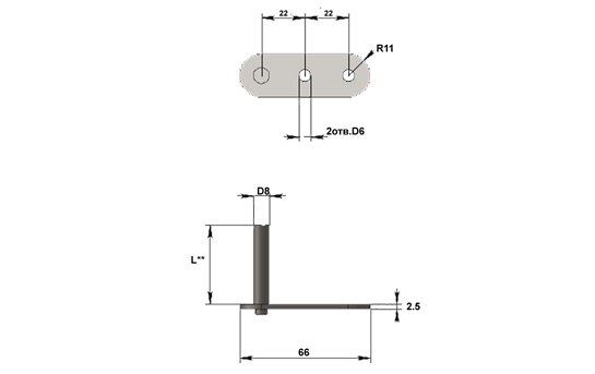 Штырь №250 (цинк)