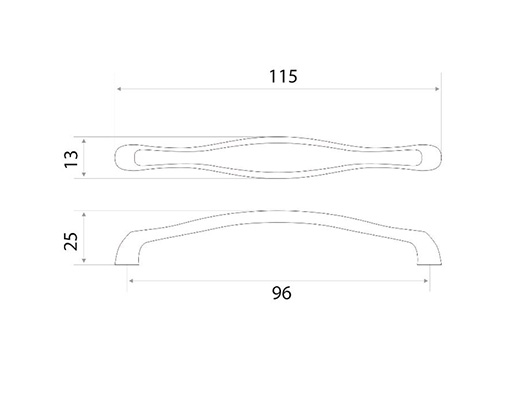 Ручка-скоба, ZY-697(128) хром-никель