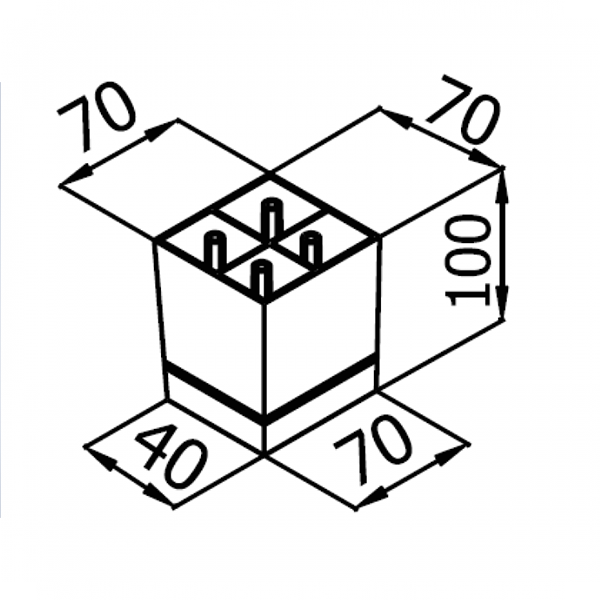 Опора для меб. КA 190-03 wenge 10 cм Т-400496