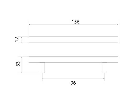 Ручка-рейлинг 96мм D-10 и D-12 хром