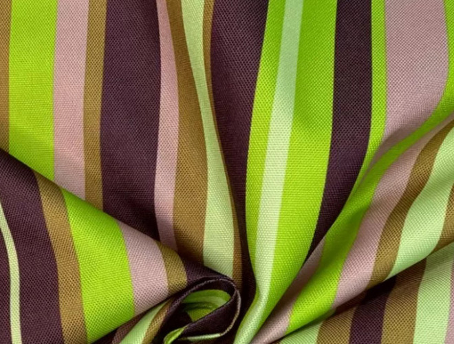 Oxford Stripe 600D PU Green