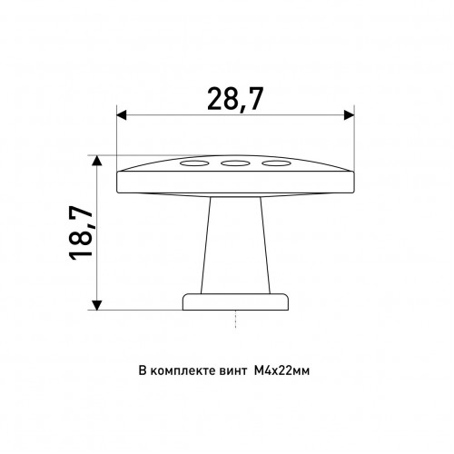 Ручка кнопка меб 507 d-30 (100/100)