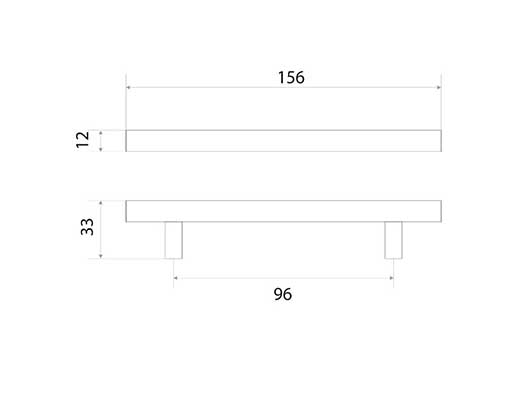 Ручка-рейлинг 8926 - 192мм D-12 хром