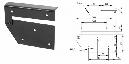 Держатель газлифта 594.00.000