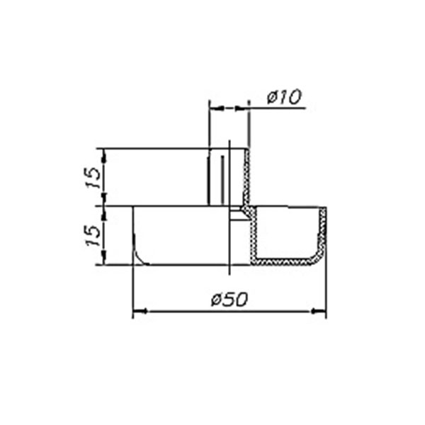 Опора штырьевая H=15 D=50мм
