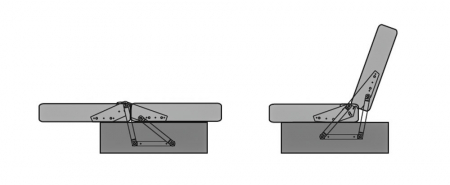 Мех.транс. Замок-книжка Б/У плоский №444 (цинк)(аналог504)