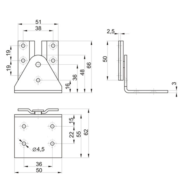 Кронштейн-Фланец №425/426 (цинк)
