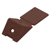 Уголок-стяжка плас. на 2 шурупа Коричн.