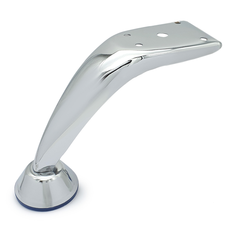 Опора меб.120 мм гнутая 1,2мм. хром (1/100) 125-262