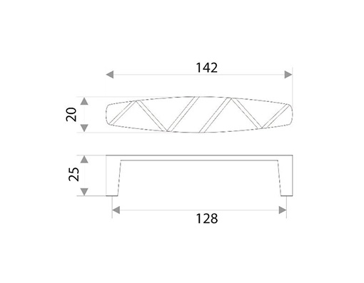 Ручка-скоба ZY-873 128мм хром