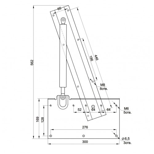 Газ.лифт.к мех.откидной кровати №582 1700 W