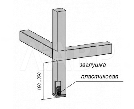 Заглушка пластиковая квадратная 18*18  (черный)