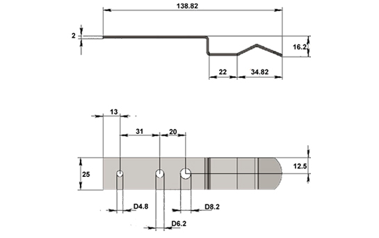 Фиксатор роликовой опоры №300 (цинк)