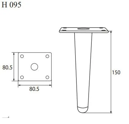 Опора меб.Н -095 (H-150)