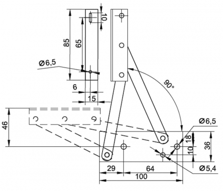 Мех.транс. Подъема тахты 191.00.000 (аналог 524)