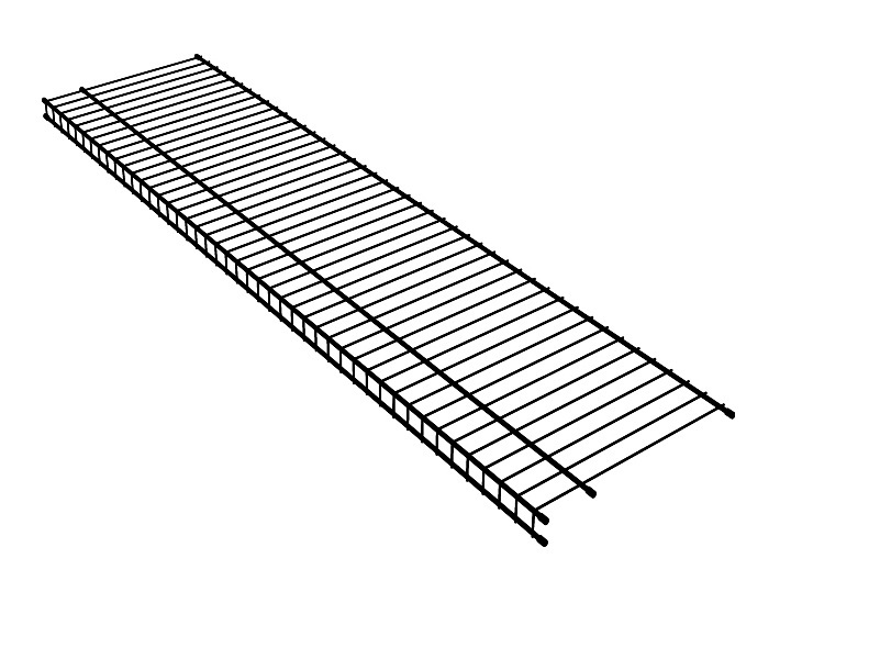 Полка сетчатая, 230х3000 мм (Черный муар)