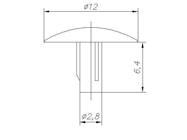 Заглушка винта универсальная, орех