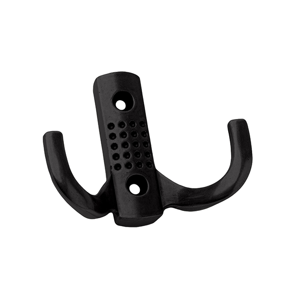 Крючок с перфорацией 2-х рожковый мат. черный