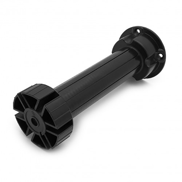 Опора неразборная регулируемая, черная (пласт.) 150мм   125-312