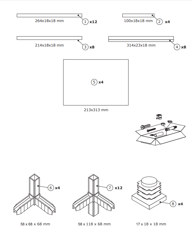 Стеллаж для ванной 3, 250*350*924 (стекло- бесцветное)