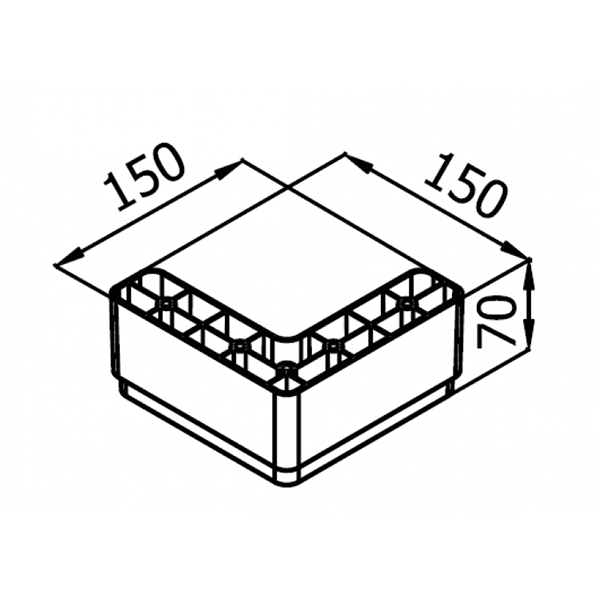 Опора для меб. КA 185-03 wenge 15*15*7 cм Т-400489