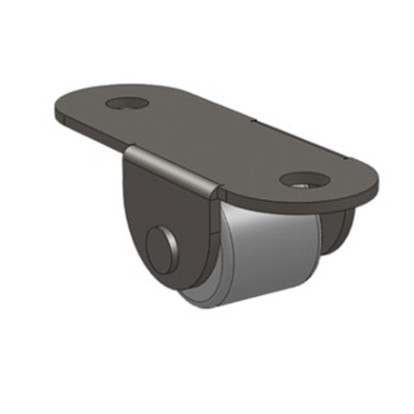 Опора роликовая №172  прямая резиновое колесо