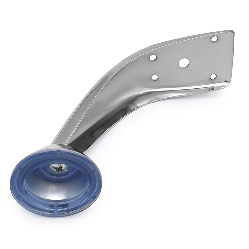 Опора меб.120 мм гнутая 1,2мм. хром (1/100) 125-262