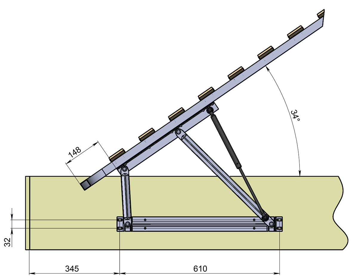 Газ. лифт 0500 N ViaFerrata 385мм