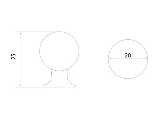 Ручка-кнопка малая