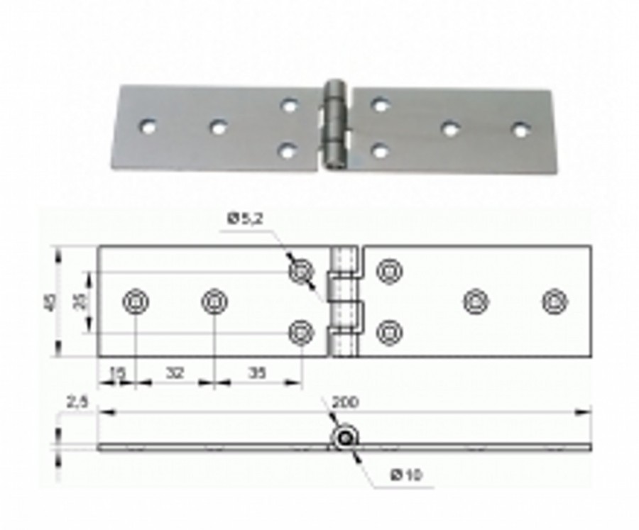 Петля №327 (538) (цинк) У
