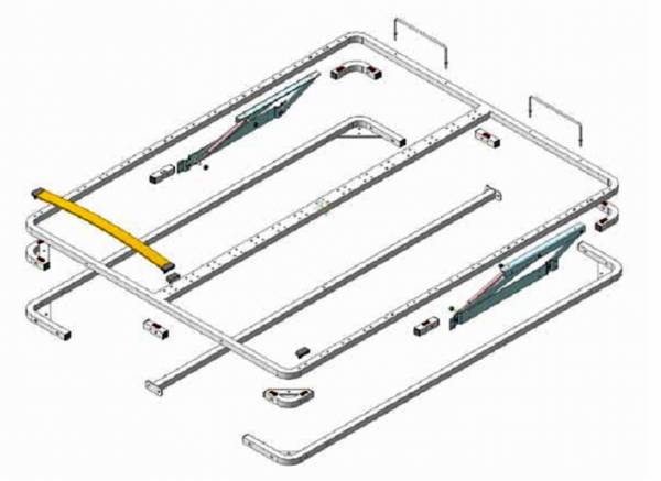 Ортопедическое основание разборное с подъемным механизмом. Комплект МР-4-ЛР